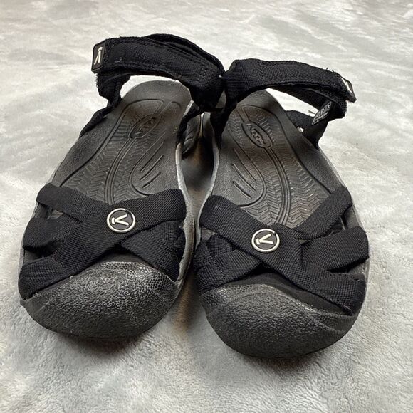 KEEN Women’s Bali Strap Sandals Size 6 Black Closed Toe Hook & Loop Comfort - Picture 3 of 9